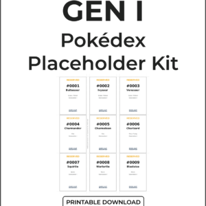 Generation I Pokédex placeholder kit product preview