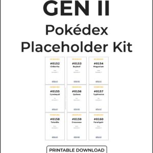 Generation II Pokédex placeholder kit product preview