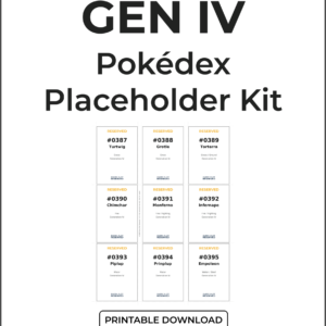 Generation IV Pokédex placeholder kit product preview