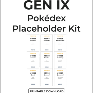Generation IX Pokédex placeholder kit product preview