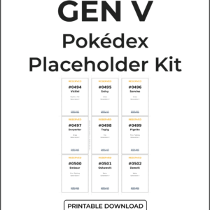 Generation V Pokédex placeholder kit product preview