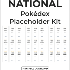 National Pokédex placeholder kit product preview